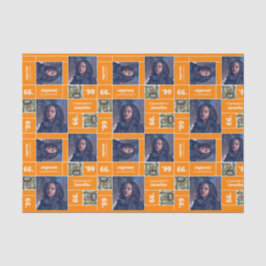 Square Foto Abschluss Class Year Orange Seidenpapier