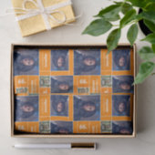 Square Foto Abschluss Class Year Orange Seidenpapier (Geschenk)