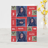 Square Foto Abschluss Class Year Red Card Karte (Gelbe Blume)