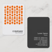 Square Foto - Abstrakt 140823 - Orange Visitenkarte (Vorne/Hinten)