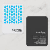 Square Foto - Abstrakt 140823 - Sky Blue Visitenkarte (Vorne/Hinten)