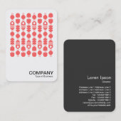 Square Foto - Abstrakt 140823 - Tropisches Rosa Visitenkarte (Vorne/Hinten)