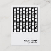 Square Foto - Abstrakt 140823 - White on Black Visitenkarte (Vorderseite)