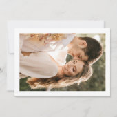 Square Foto Ankündigung Datum freihalten Card (Rückseite)