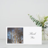 Square Foto - Bäume Dankeskarte (Stehend Vorderseite)