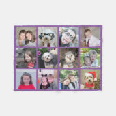 Square Foto Collage - Bis zu 12 Fotos Lila Fleecedecke (Vorderseite (Horizontal))