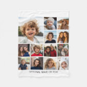 Square Foto Collage - Bis zu 13 Fotos weiß Fleecedecke (Vorderseite)