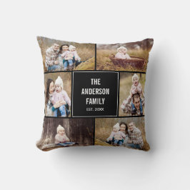 Square Foto Collage Custom Throw Pillow Kissen