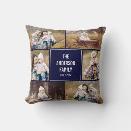 Square Foto Collage Custom Throw Pillow Kissen