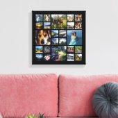 Square Foto Collage Grid mit Ihren Bildern Leinwanddruck (Insitu (Wohnzimmer))