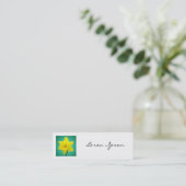 Square Foto - Daffodil 01 Mini Visitenkarte (Stehend Vorderseite)