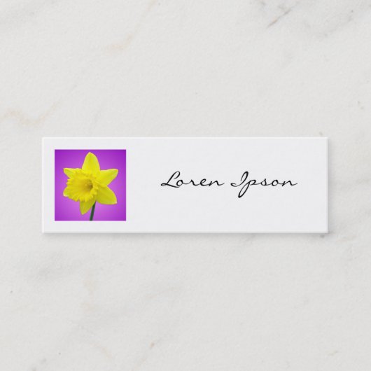 Square Foto - Daffodil 02 Mini Visitenkarte (Vorderseite)