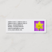 Square Foto - Daffodil 02 Mini Visitenkarte (Rückseite)