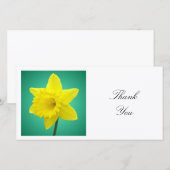 Square Foto - Daffodil auf Green Dankeskarte (Vorne/Hinten)