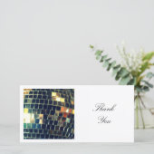 Square Foto - Disco Ball Dankeskarte (Stehend Vorderseite)