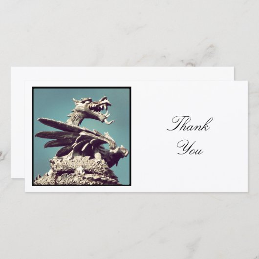 Square Foto - Dragon Dankeskarte (Vorne/Hinten)