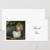 Square Foto - Eichhörnchen Dankeskarte (Vorne/Hinten)
