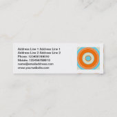 Square Foto - Farbenfroher Kreis 03 Mini Visitenkarte (Rückseite)