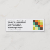 Square Foto - Farbquadrate 014 Mini Visitenkarte (Rückseite)