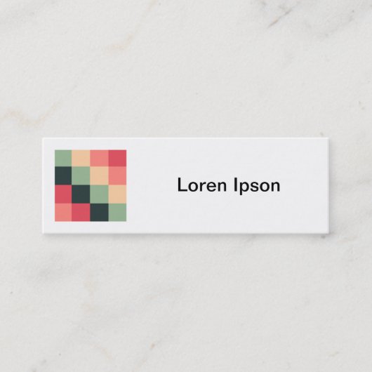 Square Foto - Farbquadrate 015 Mini Visitenkarte (Vorderseite)