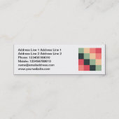 Square Foto - Farbquadrate 015 Mini Visitenkarte (Rückseite)