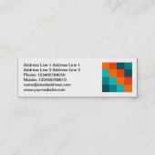 Square Foto - Farbquadrate 01 Mini Visitenkarte (Rückseite)