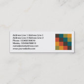 Square Foto - Farbquadrate 03 Mini Visitenkarte (Rückseite)