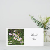 Square Foto - Flachartige Blume Dankeskarte (Stehend Vorderseite)