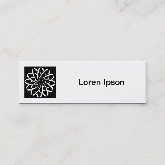 Square Foto - Geometrische Blume 02 Mini Visitenkarte (Vorderseite)