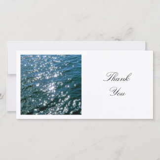 Square Foto - glühendes Wasser Dankeskarte