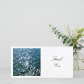 Square Foto - glühendes Wasser Dankeskarte (Stehend Vorderseite)