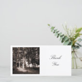 Square Foto - Im Park Dankeskarte (Stehend Vorderseite)