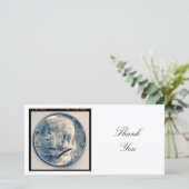 Square Foto - JFK, halber Dollar Dankeskarte (Stehend Vorderseite)