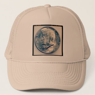 Square Foto - JFK, halber Dollar Truckerkappe