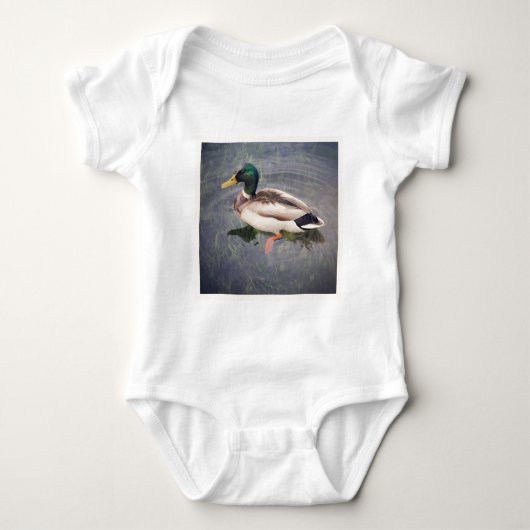 Square Foto - Mallard Duck Baby Strampler (Vorderseite)