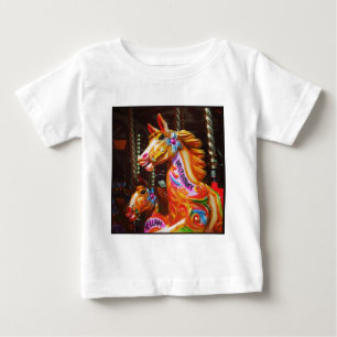 Square Foto - Merry-go-round Horses 02 Baby T-shirt