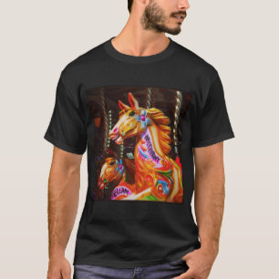 Square Foto - Merry-go-round Horses 02 T-Shirt