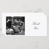 Square Foto - Motorrad Motor Dankeskarte (Vorne/Hinten)