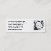 Square Foto - Motorrad-Speedometer Mini Visitenkarte (Rückseite)