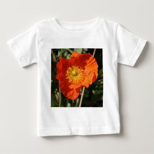Square Foto - Orange Poppy Baby T-shirt (Vorderseite)
