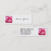 Square Foto - Pink Camelia Mini Visitenkarte (Vorne/Hinten)