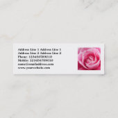 Square Foto - Pink Camelia Mini Visitenkarte (Rückseite)