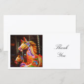 Square Foto - Rodelpferde Dankeskarte (Vorne/Hinten)