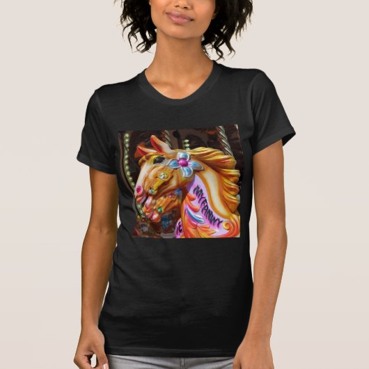 Square Foto - Rodelpferde T-Shirt (Vorderseite)