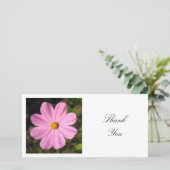 Square Foto - Rosa Kosmos Dankeskarte (Stehend Vorderseite)