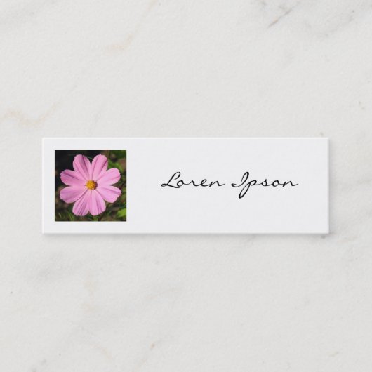 Square Foto - Rosa Kosmos Mini Visitenkarte (Vorderseite)