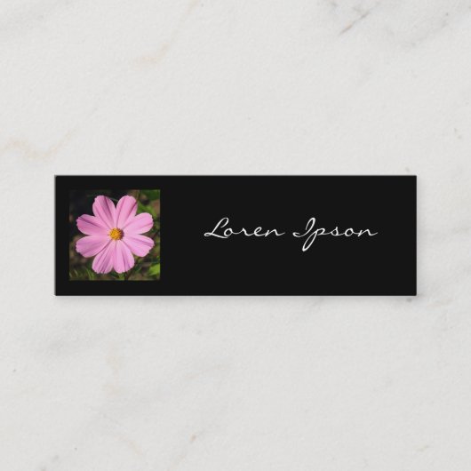 Square Foto - Rosa Kosmos Mini Visitenkarte (Vorderseite)