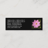 Square Foto - Rosa Kosmos Mini Visitenkarte (Rückseite)