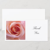 Square Foto - Rosa Rose Dankeskarte (Vorne/Hinten)