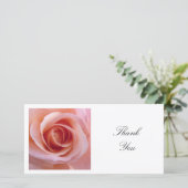 Square Foto - Rosa Rose Dankeskarte (Stehend Vorderseite)